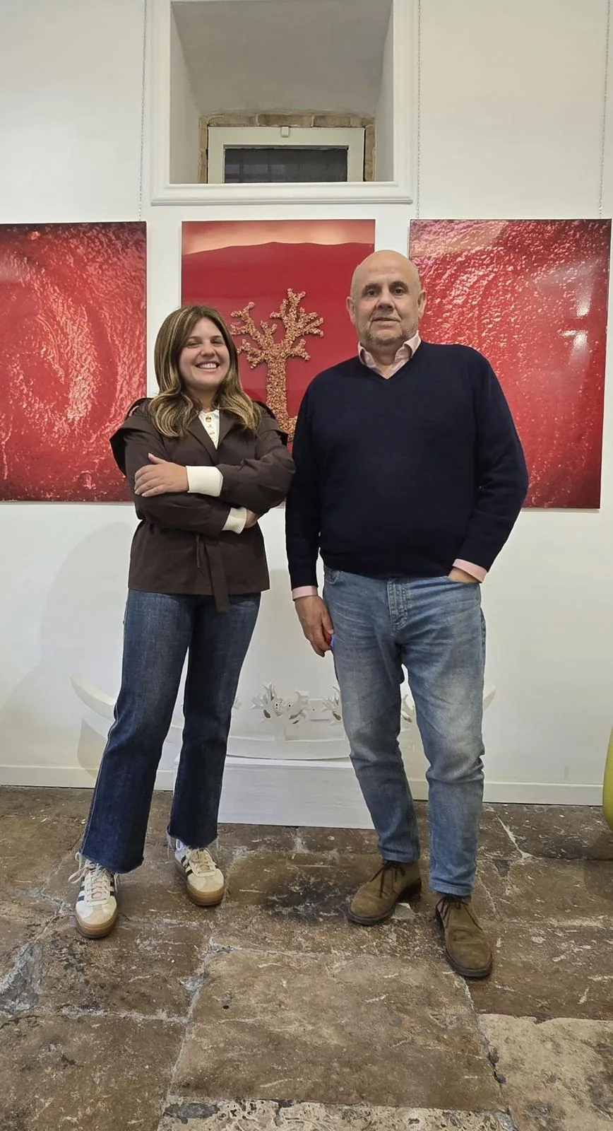 Gennaro Petrecca e Carmen D’Antonino nello spazio espositivo